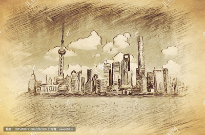 上海复古铅笔画